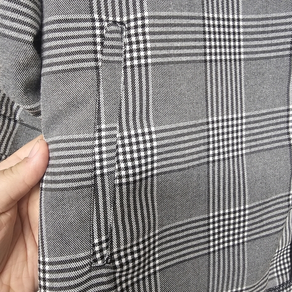 Philosophy Black White Plaid Gingham Loose Fit Blazer Suit Jacket Academia - Picture 3 of 8
